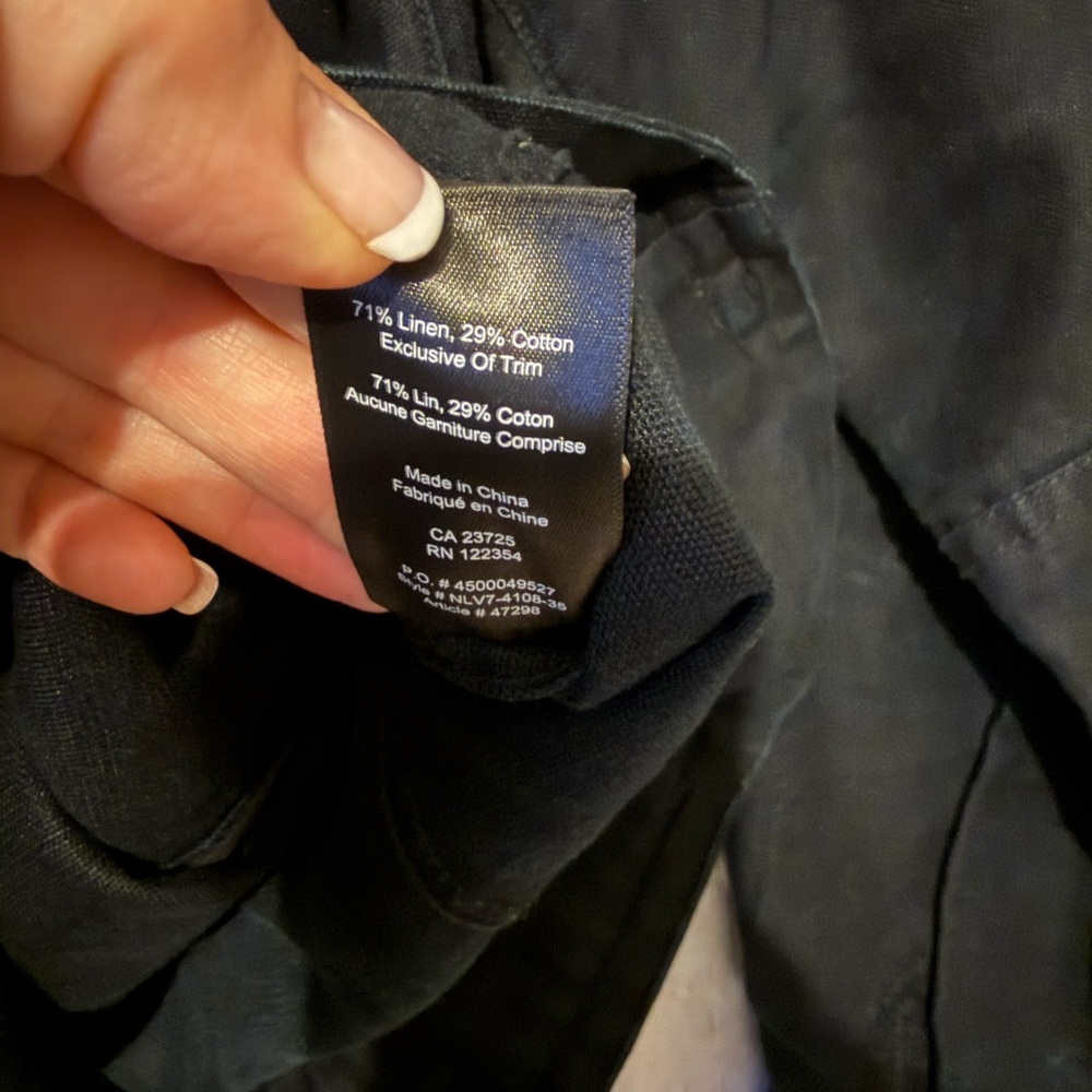 Wilfred Free Rayder Moto Utility Jacket Linen Blend Black Size Small - Picture 8 of 10